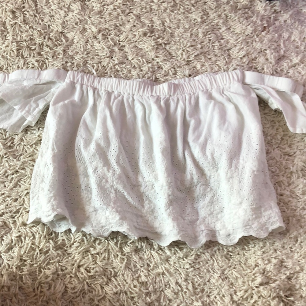 white off the shoulder top